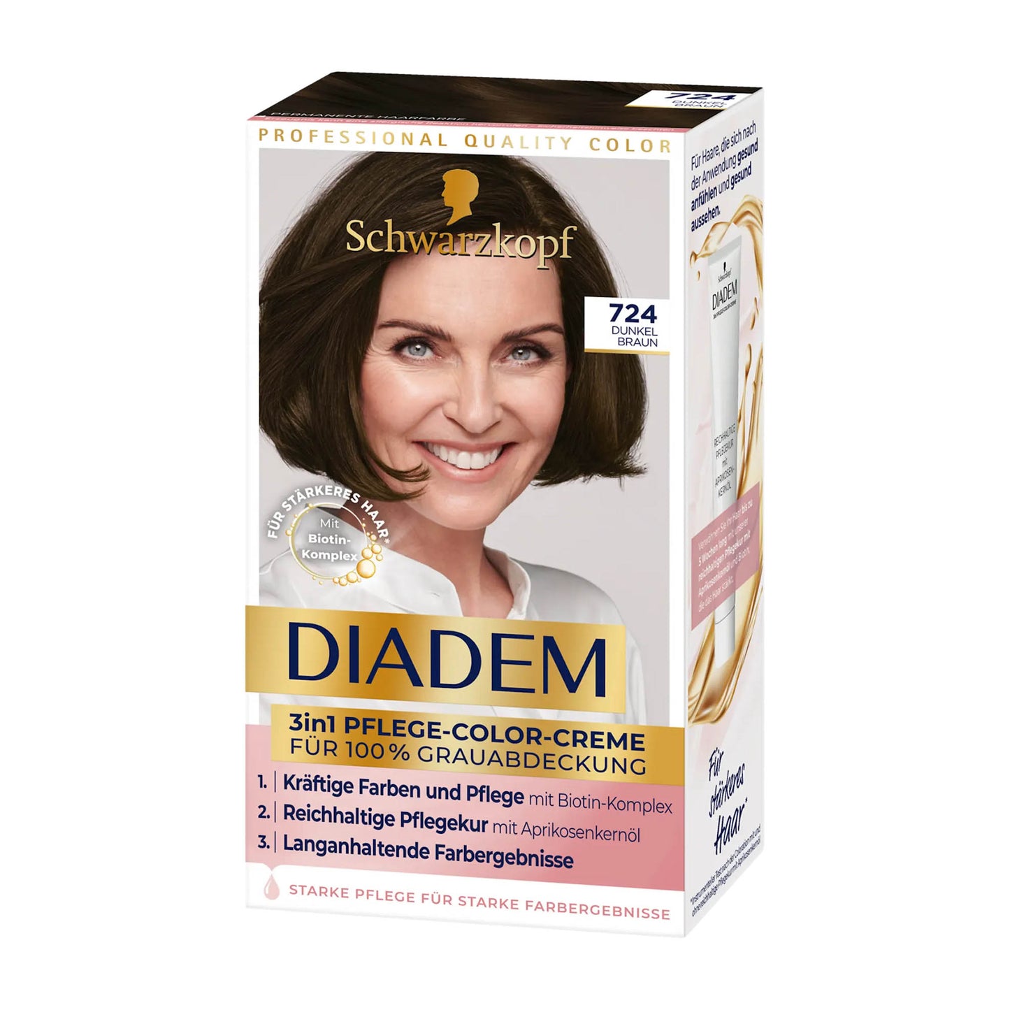 Schwarzkopf Diadem 724 Dark Brown 3in1 care color cream