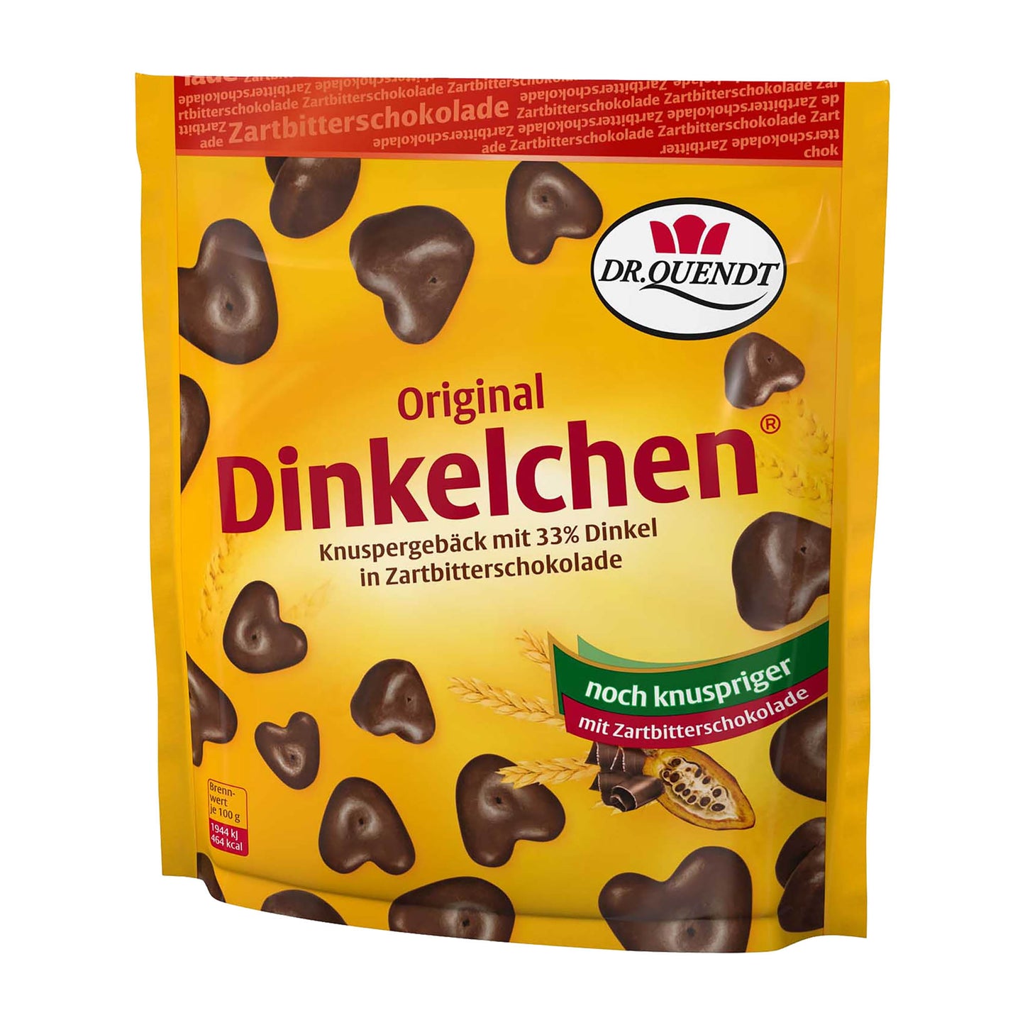 Dr. Quendt Dinkelchen Knusperkekse aus dunkler Schokolade, 85 g