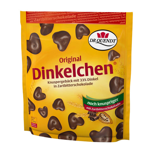 Dr. Quendt Dinkelchen Knusperkekse aus dunkler Schokolade, 85 g