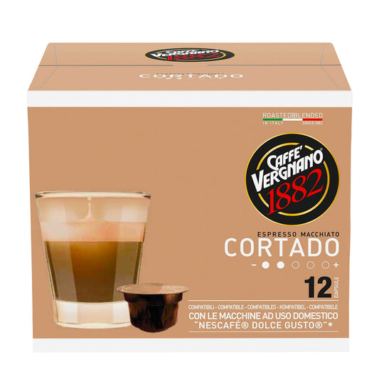 Caffe Vergnano Cortado dolce gusto coffee capsules, 12 Count