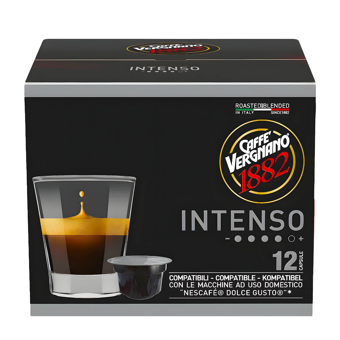 Caffe Vergnano Intenso Dolce Gusto Kaffeekapseln, 12 Stück