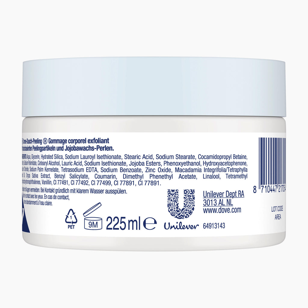 Dove Body scrub Macadamia & Rice Milk, 225 mL