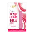 Dove Oat Milk & Berry Brulee shower bar packaging on a white background