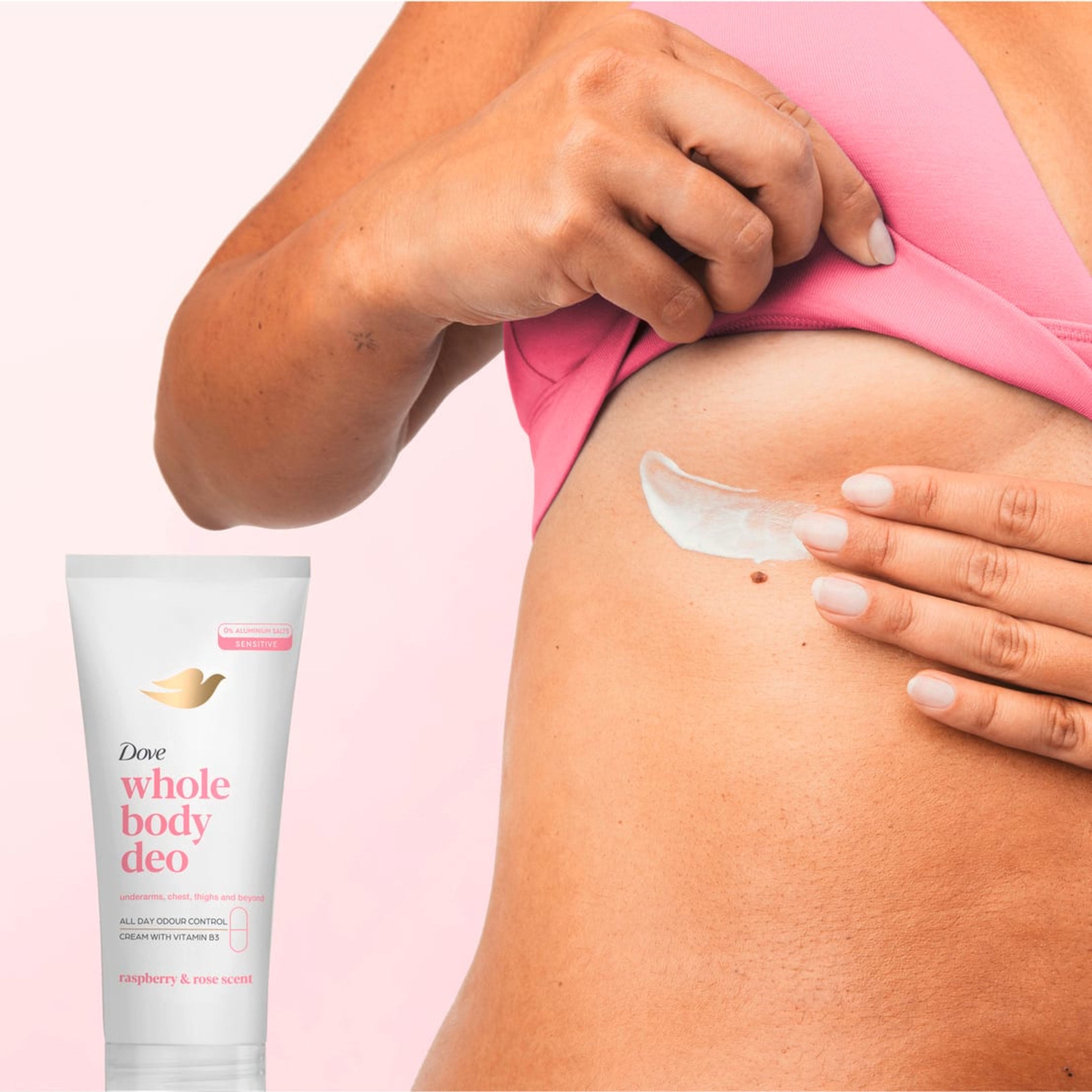 Dove Whole Body Deodorant Cream Raspberry & Rose, 75 mL