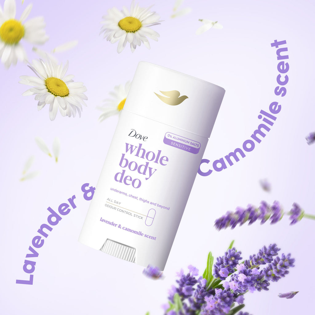 Dove Whole Body Deo Lavendel & Kamille Deostick, 75 ml