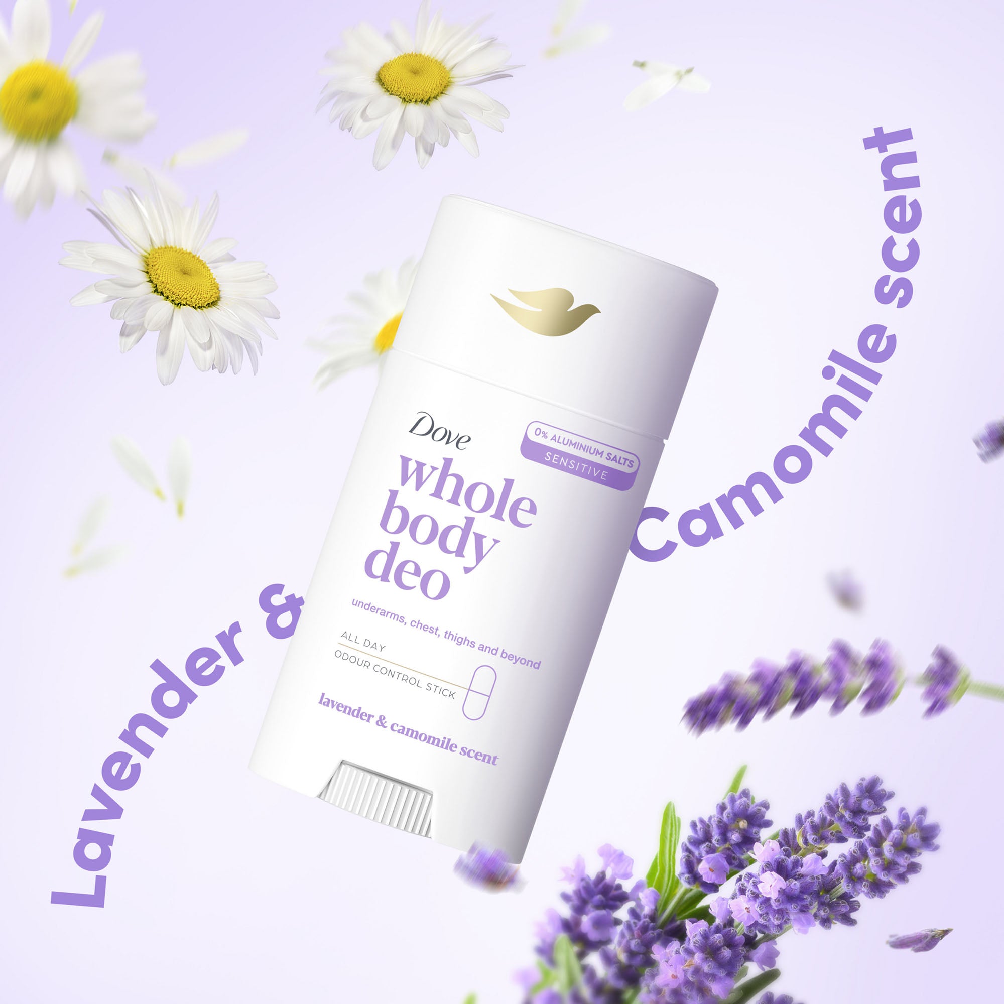 Dove Whole Body Deodorant Stick lavender & chamomile, 75 mL
