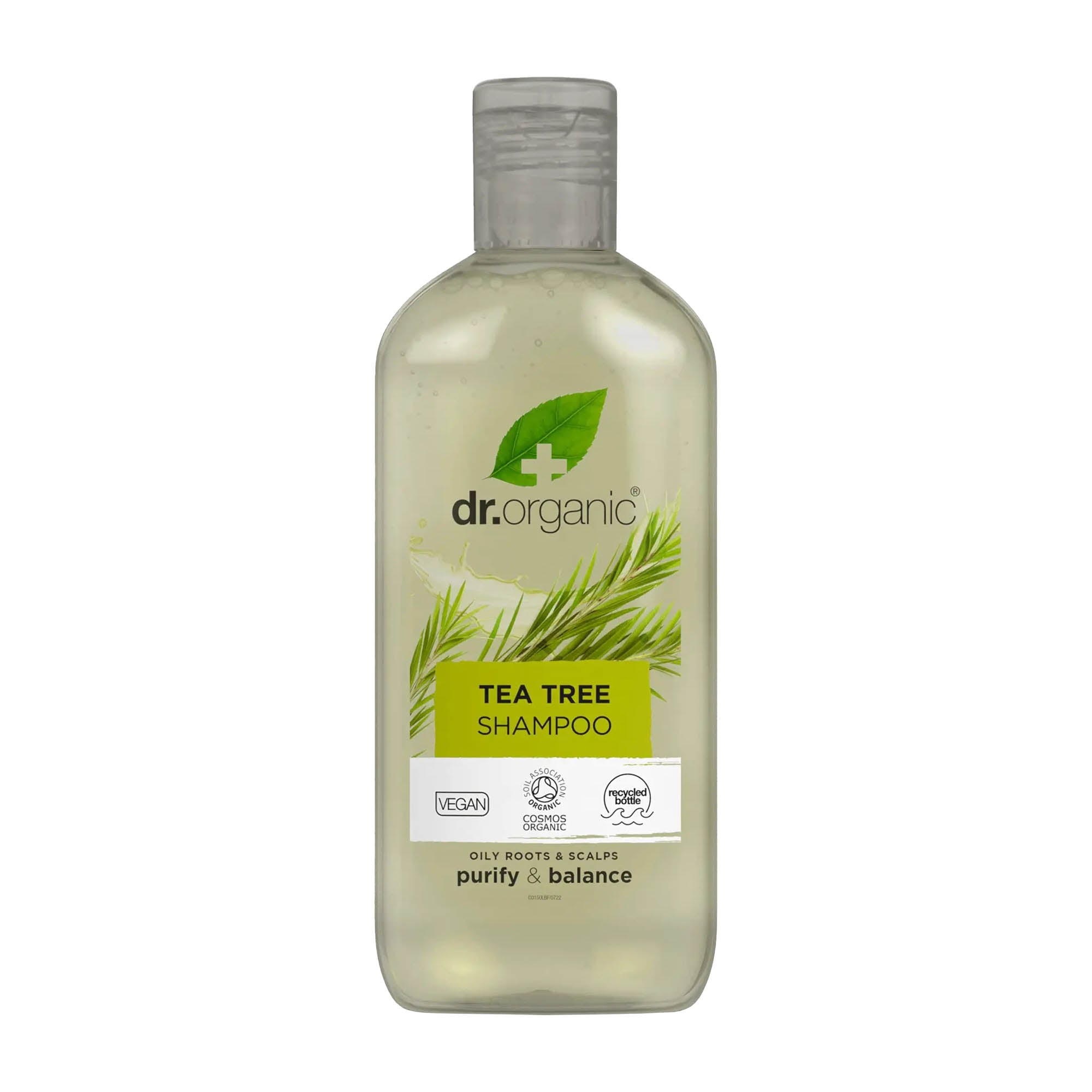Dr Organic Tea Tree purify & balance shampoo, 265 mL