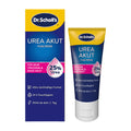 Dr. Scholl's Urea Acute Foot Cream packaging with tube and box on a white background