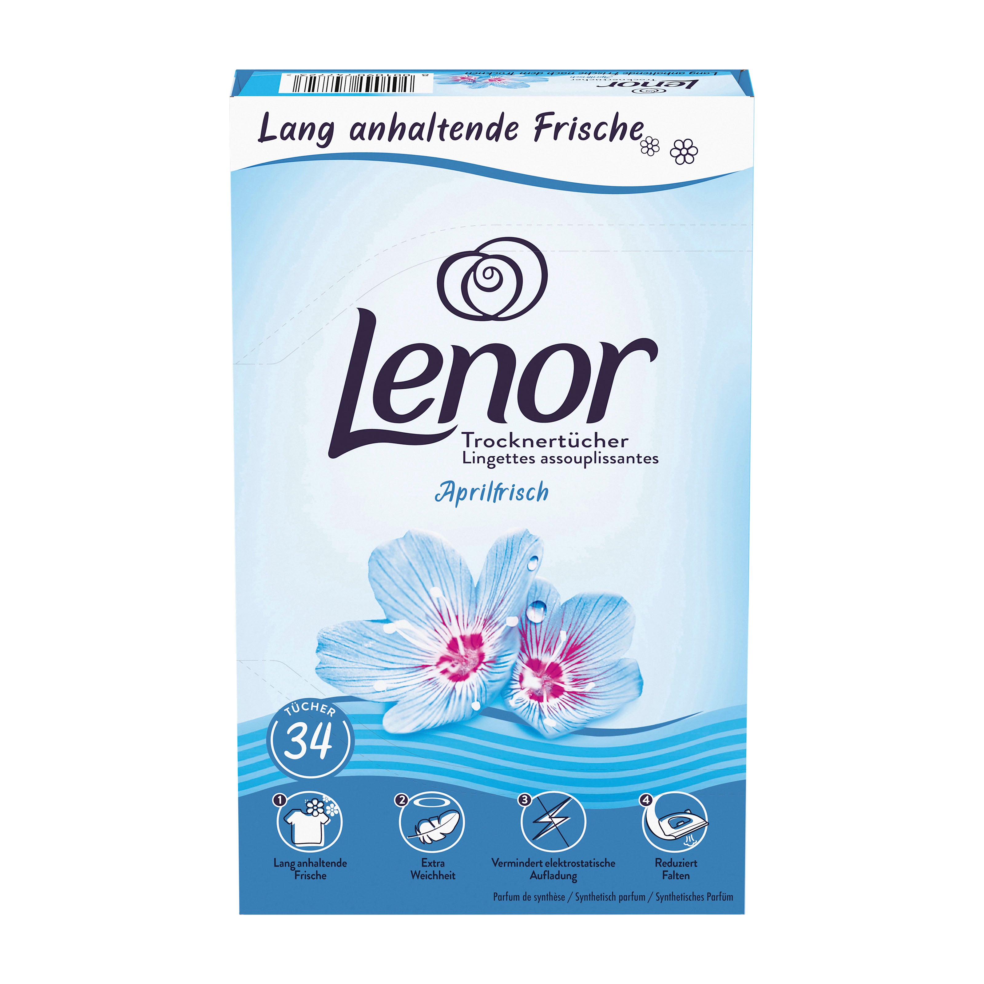Lenor Dryer Sheets April Fresh, 34 Count