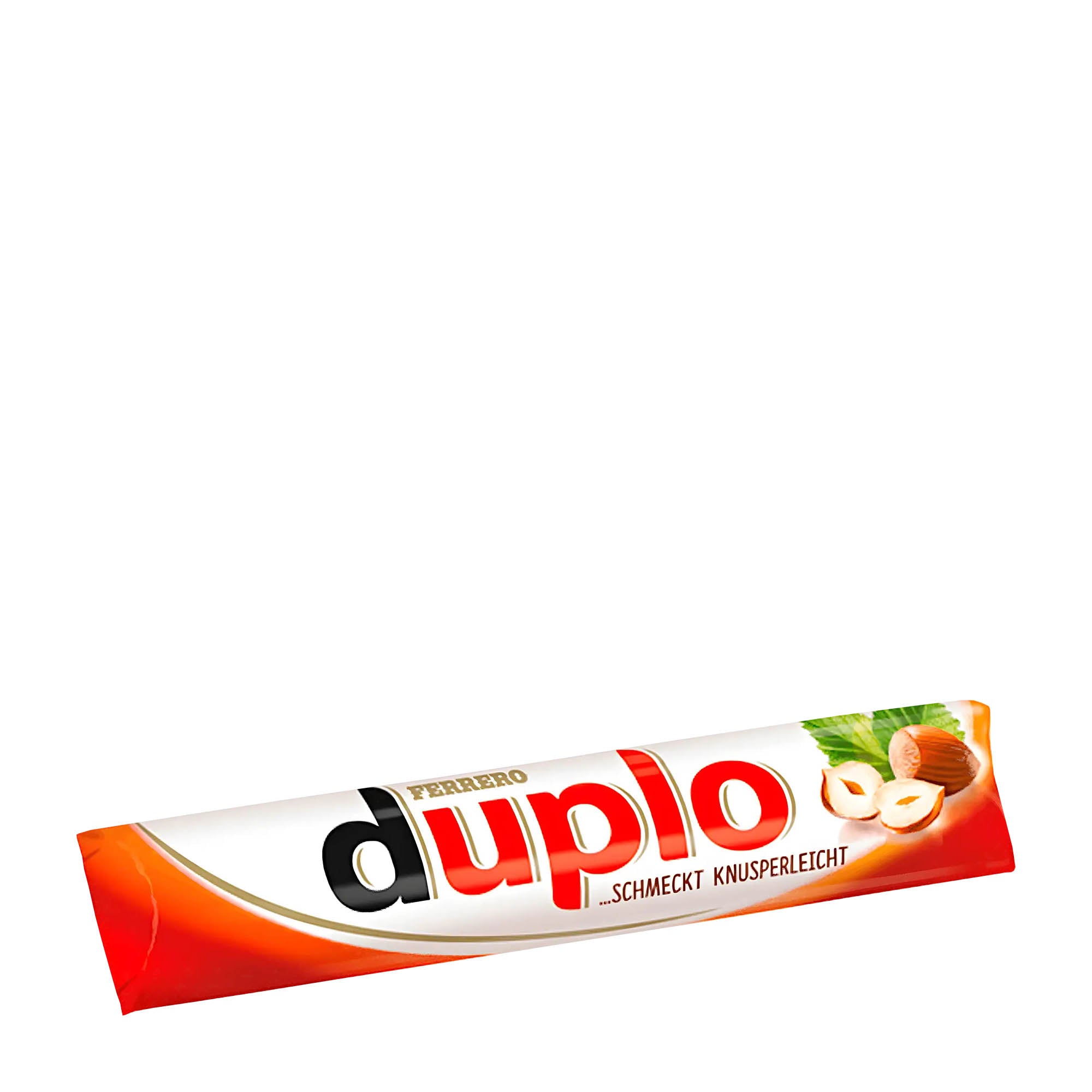 Packaging of duplo Milk wafer bar, displaying the product name and an image of the bar with wafer and chocolate visible.
