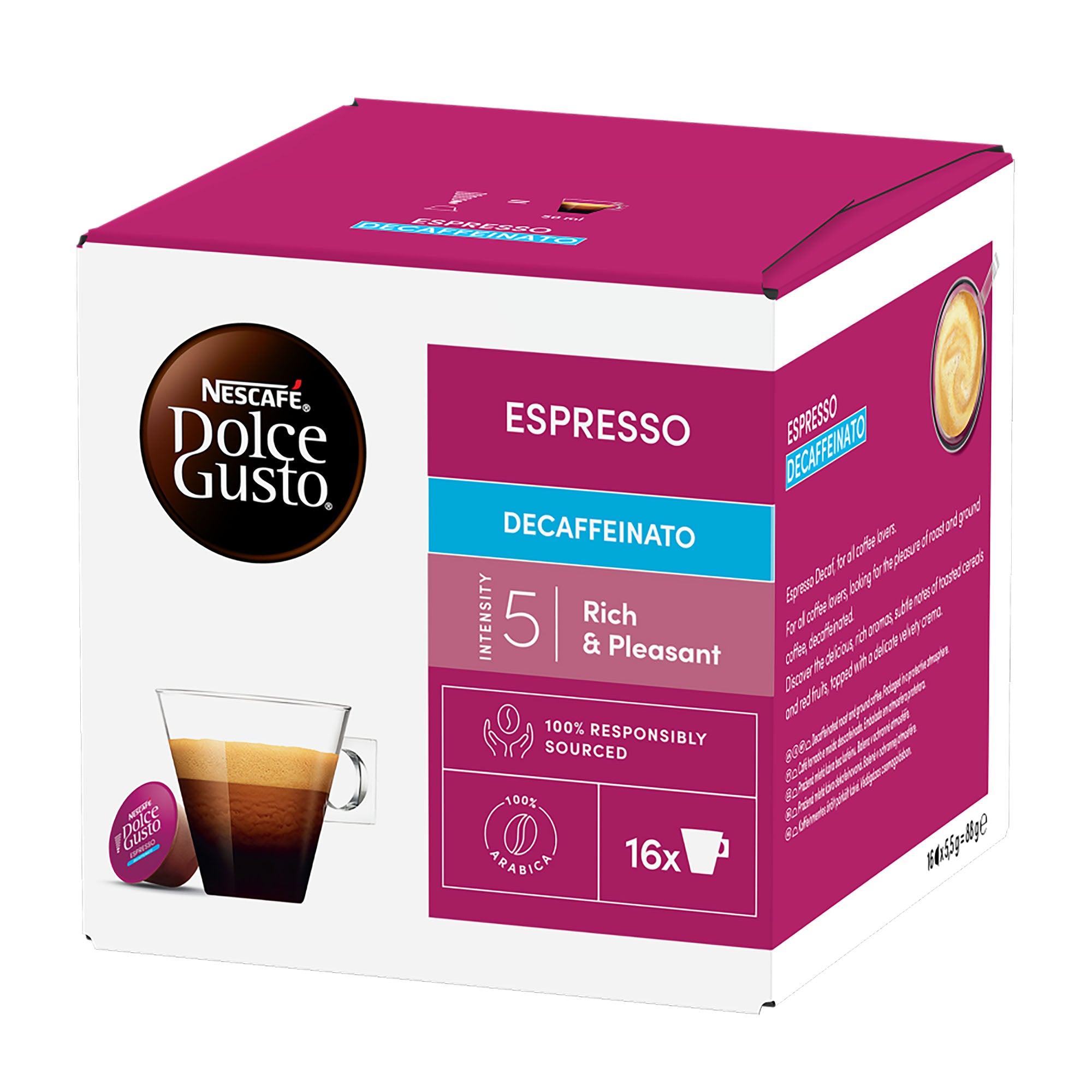 Nescafé Dolce Gusto Espresso Decaffeinato Capsules de café, 16 tasses