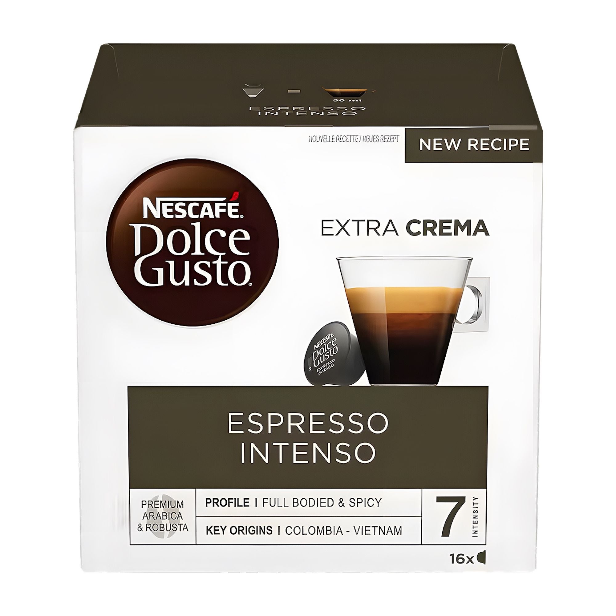 Nescafé Dolce Gusto Espresso Intenso Capsules de café, 16 tasses