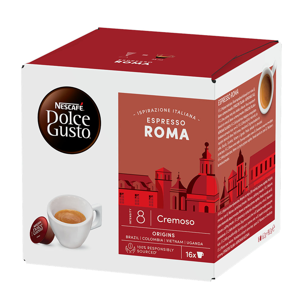 Nescafe Dolce Gusto Capsules de café Espresso Roma, 16 tasses