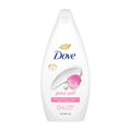Dove Petal Soft shower gel bottle on a white background