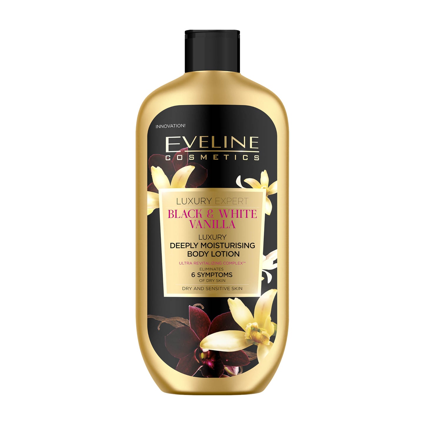 Eveline Cosmetics Schwarz- und Weiß-Vanille Körperlotion, 350 ml