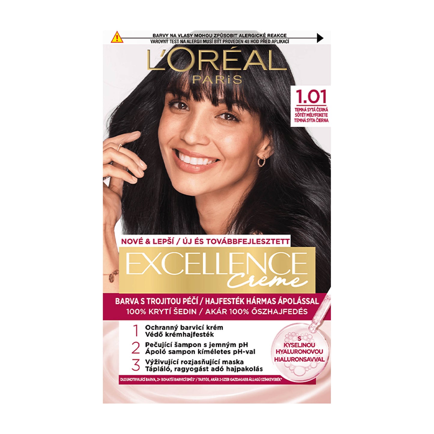 Loreal Paris Excellence 1.01 Tiefes Schwarz permanente Haarfarbe