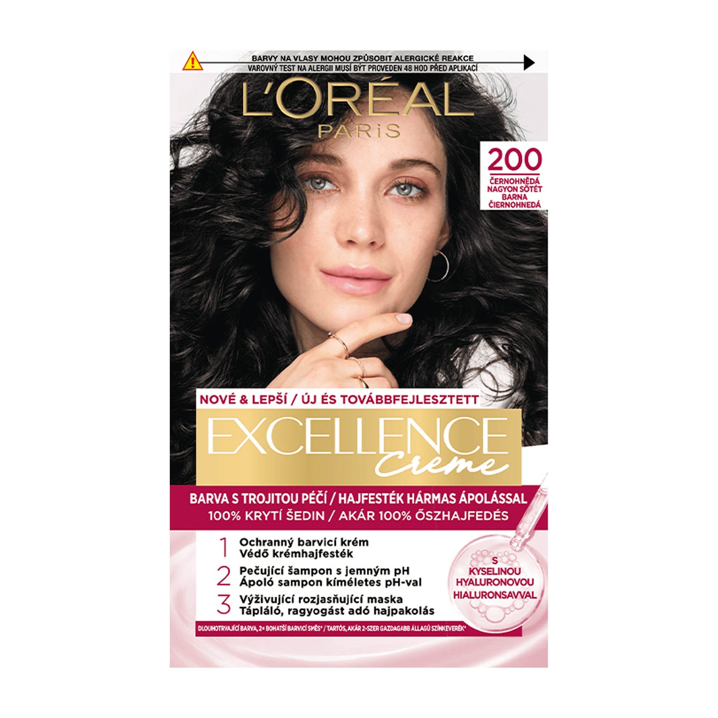 Loreal Paris Excellence 200 Very Dark Brown permanent hair color