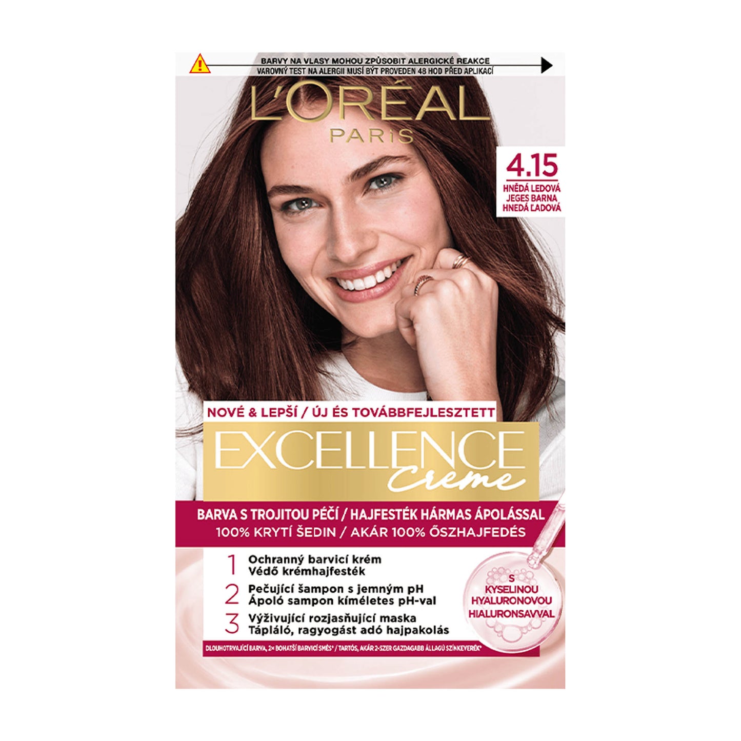 Loreal Paris Excellence 4.15 Icy Brown permanente Haarfarbe