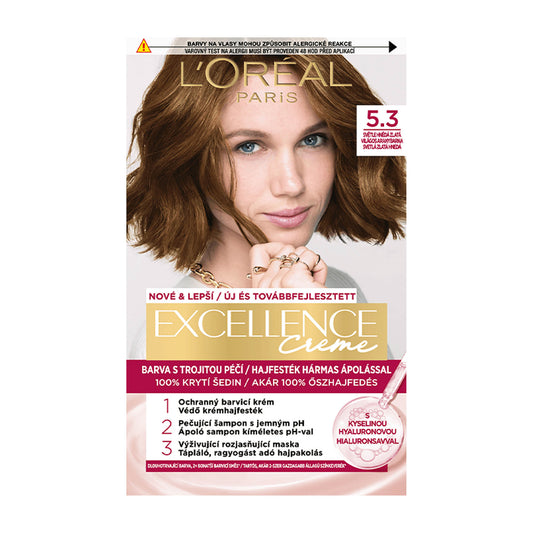 Loreal Paris Excellence 5.3 Helles Goldbraun permanente Haarfarbe