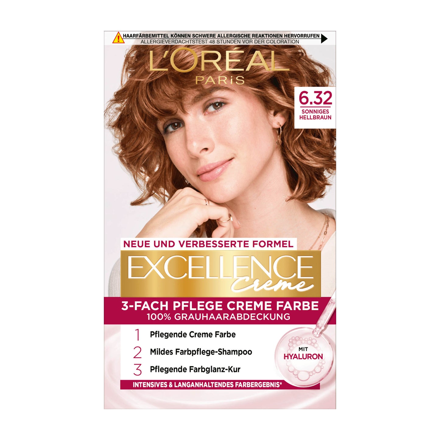 Loreal Paris Excellence 6.32 Light Sun Brown permanent hair color