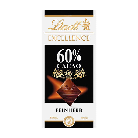 Lindt Excellence Tafel dunkle Schokolade 60% Cacao, 100 g