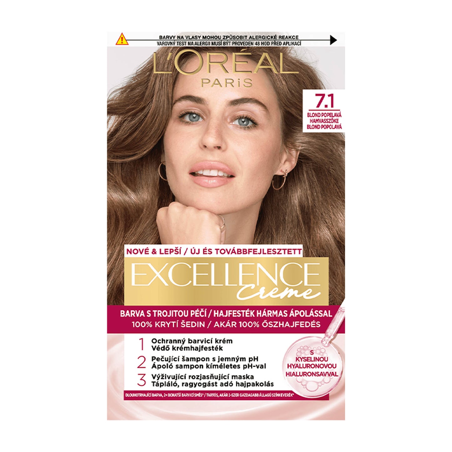 Loreal Paris Excellence 7.1 Aschblond permanente Haarfarbe