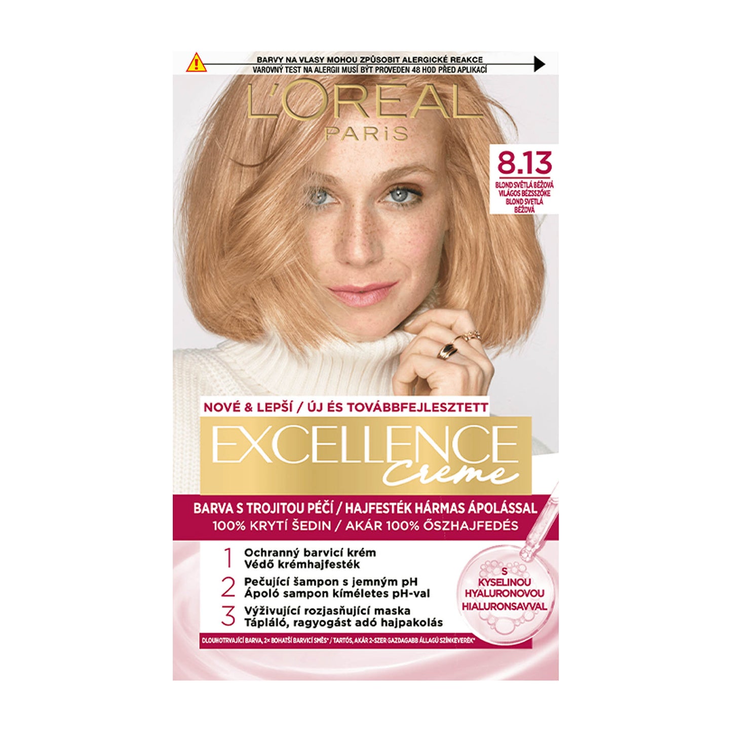 Loreal Paris Excellence 8.13 Light Beige Blonde permanent hair color