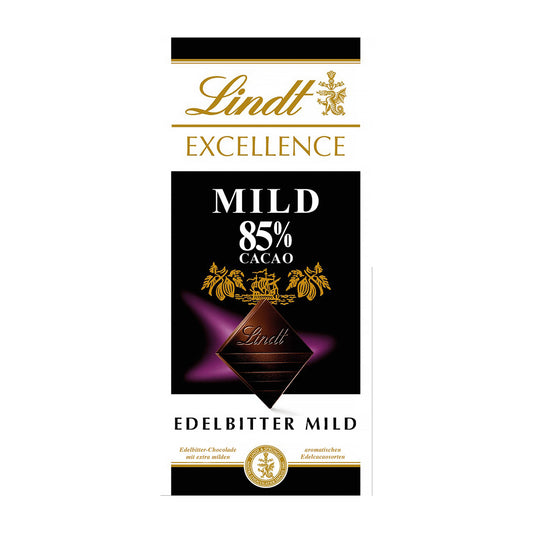 Lindt Excellence 85% Cacao Mild Dunkle Schokolade Tafel, 100 g