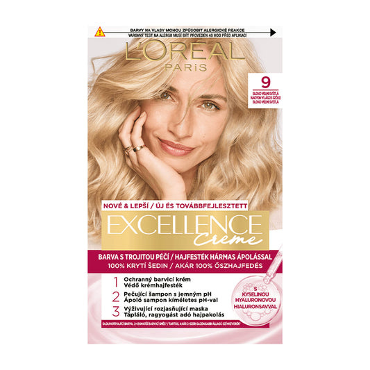 Loreal Paris Excellence 9 Very Light Blonde permanent hair color