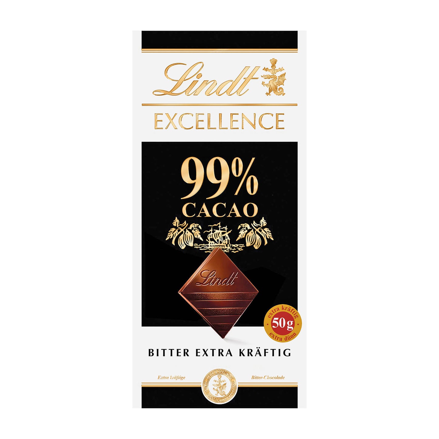 Lindt Excellence 99% Cacao Zartbitterschokolade, 50 g