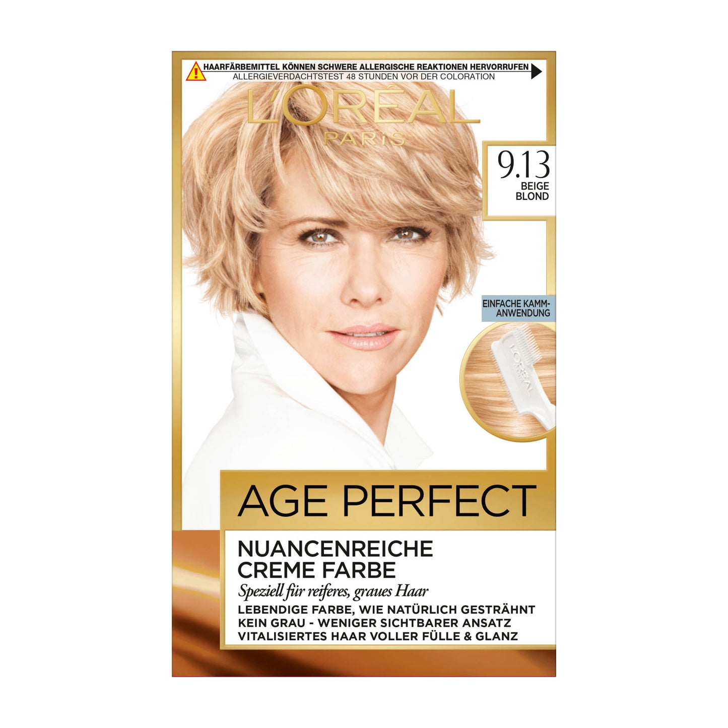 Loreal Paris Excellence Age Perfect 9.13 Beige Blonde permanent hair color