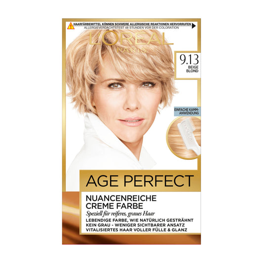 Loreal Paris Excellence Age Perfect 9.13 Beige Blonde permanent hair color