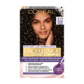 L'Oreal Excellence Creme Cool Creme 3.11 Very Ash Dark Brown hair dye packaging with a model's face on a white background