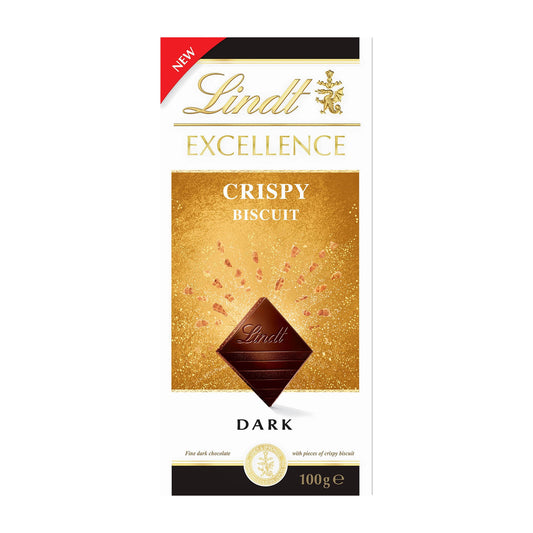 Lindt Excellence Crispy Biscuit Zartbitterschokolade, 100 g