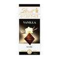 Lindt Excellence Vanilla Dark chocolate bar packaging on a white background