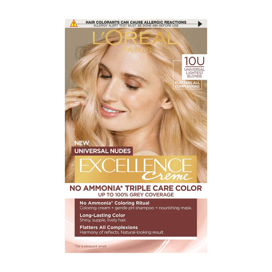 Loreal Paris Excellence Universal Nudes 10U Lightest Blonde permanent hair color