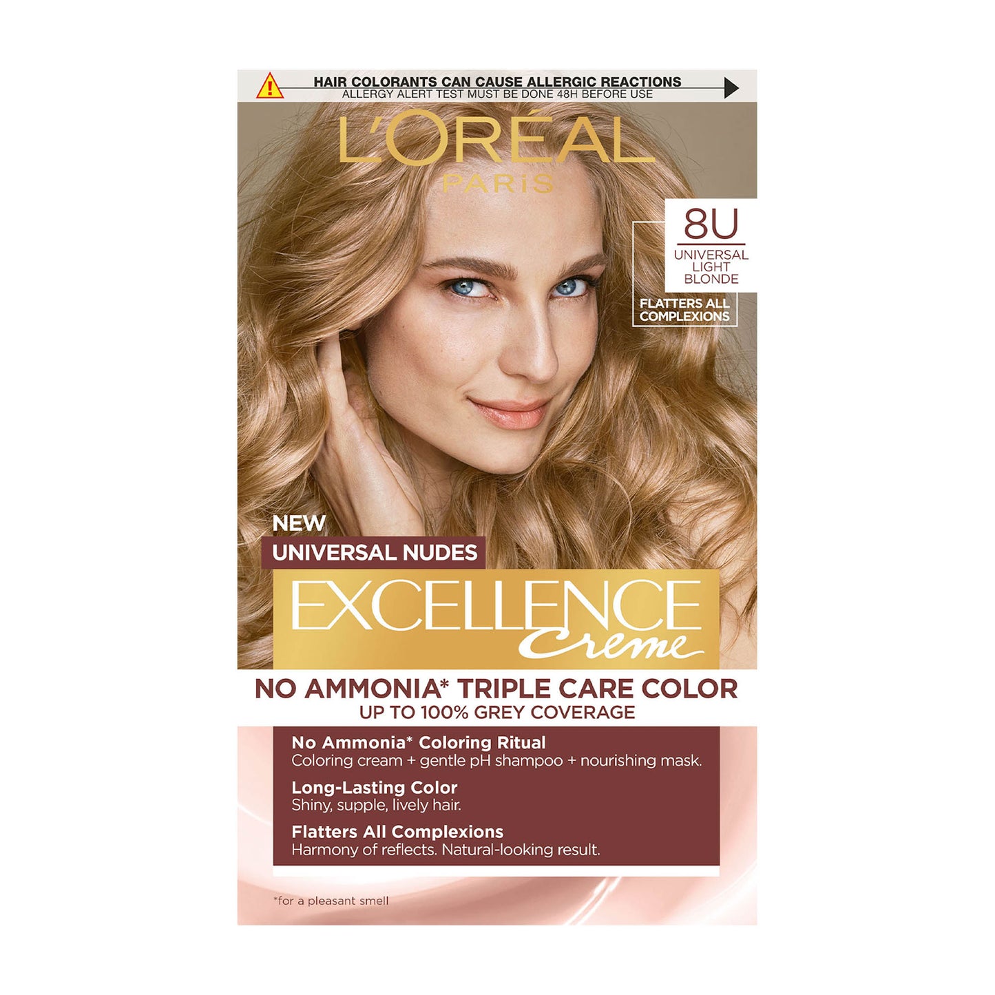 Loreal Paris Excellence Universal Nudes 8U Light Blonde permanent hair color