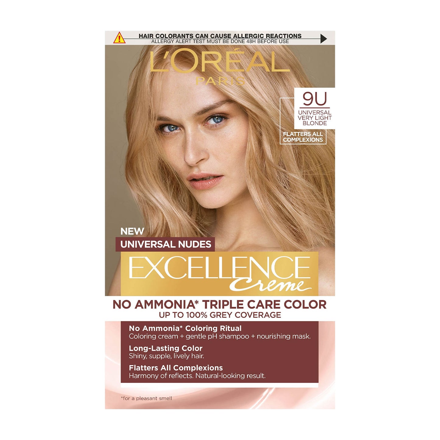 Loreal Paris Excellence Universal Nudes 9U Very Light Blonde permanent hair color