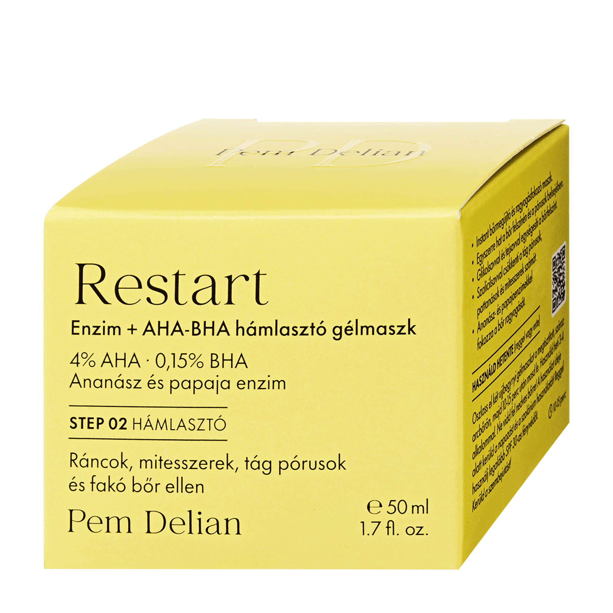 Pem Delian Restart Enzym + AHA-BHA Peeling-Gel-Maske, 50 ml