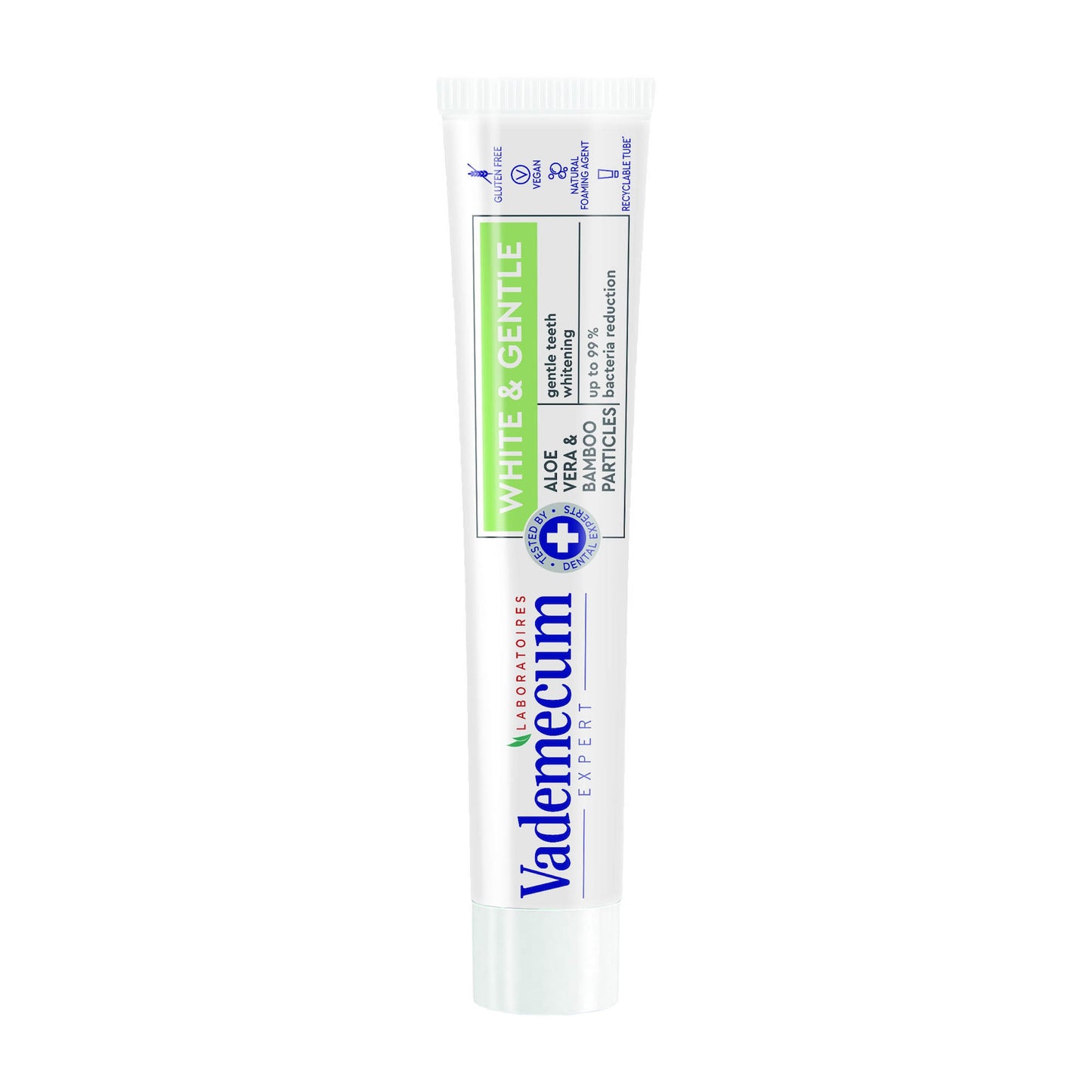 Vademecum Expert white & gentle aloe vera + bamboo toothpaste, 75 mL