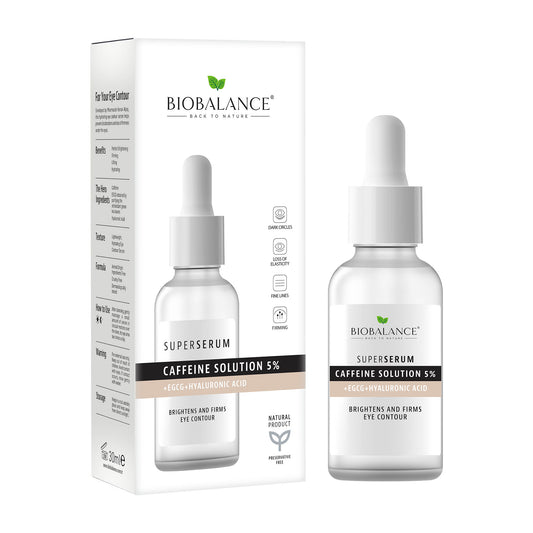 Biobalance Caffeine Solution 5 % aufhellendes und straffendes Superserum für die Augenkontur, 30 ml