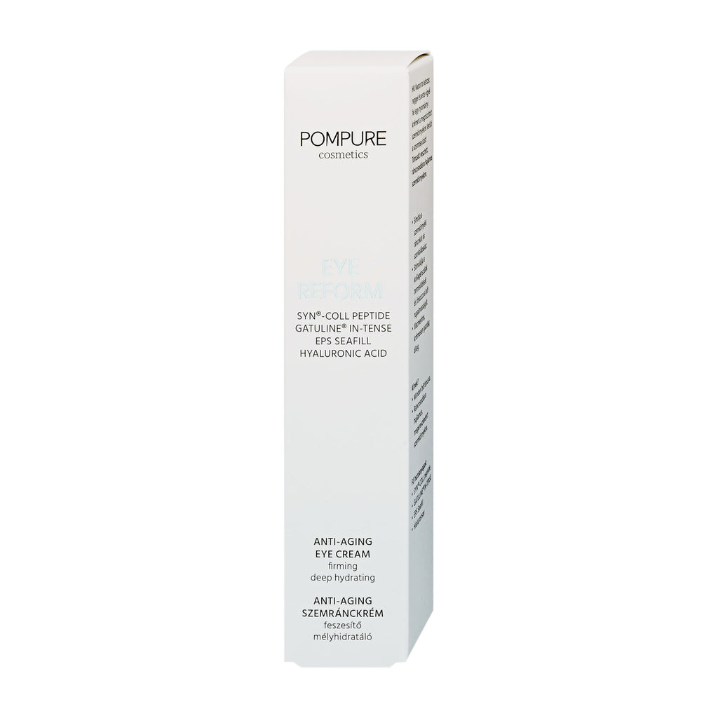 Pompure Eye Reform anti-aging eye cream packaging on a white background