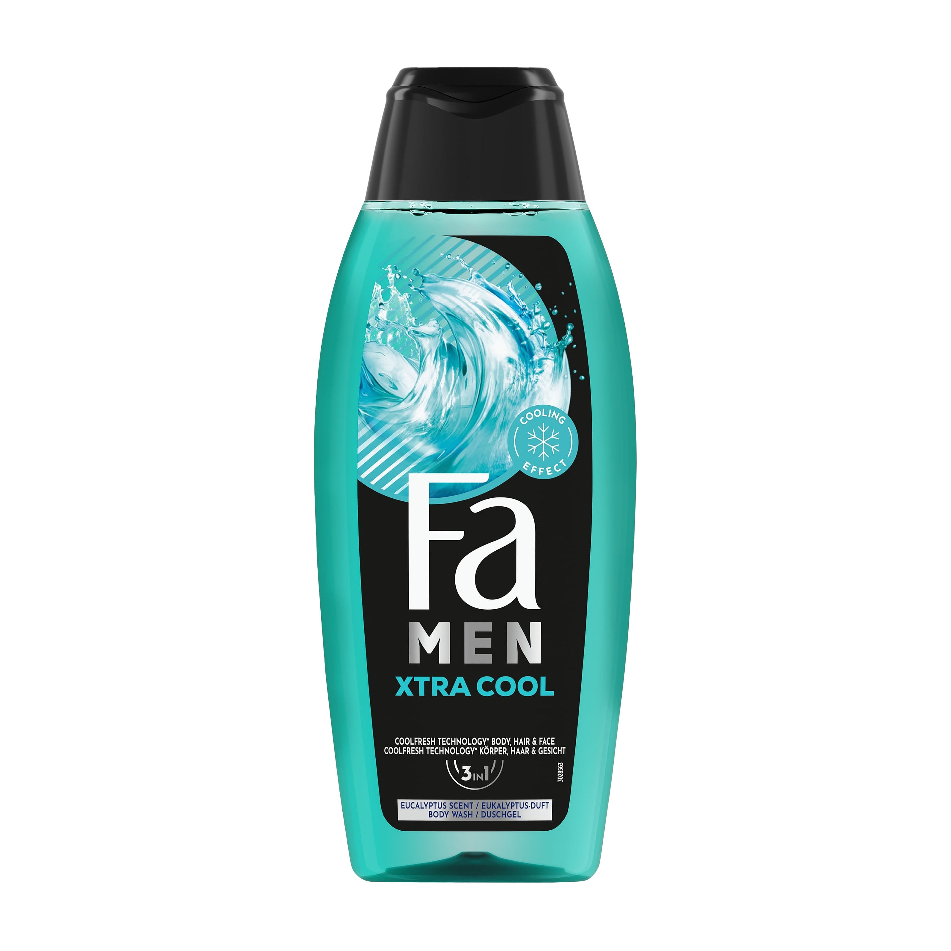 Fa Men Xtra Cool body wash bottle on a white background