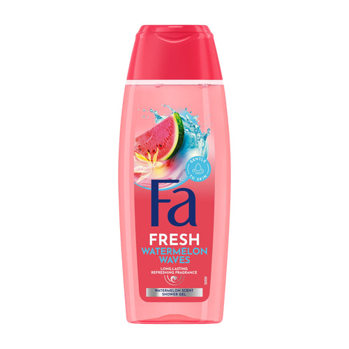 Fa Fresh Watermelon Waves shower gel bottle on a white background