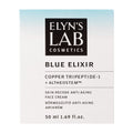 Elyn's Lab Cosmetics Blue Elixir face cream packaging on a white background