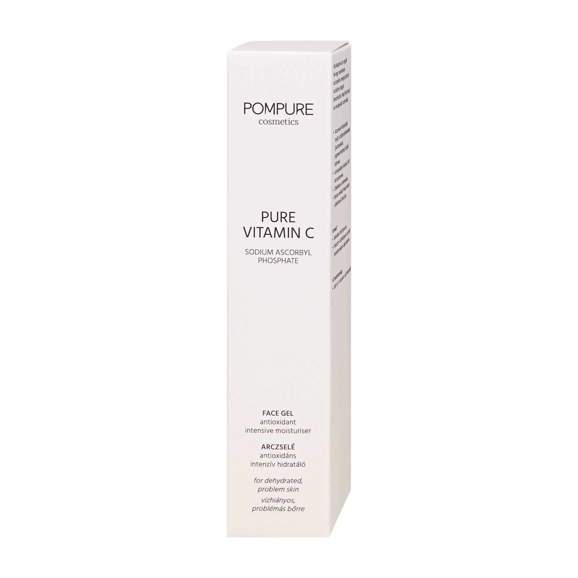 Pompure Pure Vitamin C face gel packaging on a white background