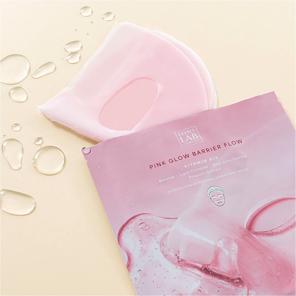 Elyn's Lab Face Mask Hydrogel PINK GLOW Barrier Flow, 1 Count
