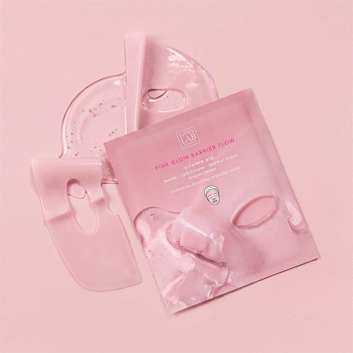Elyn's Lab Face Mask Hydrogel PINK GLOW Barrier Flow, 1 Count