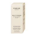 Pompure multi-tasking antioxidant serum packaging on a white background