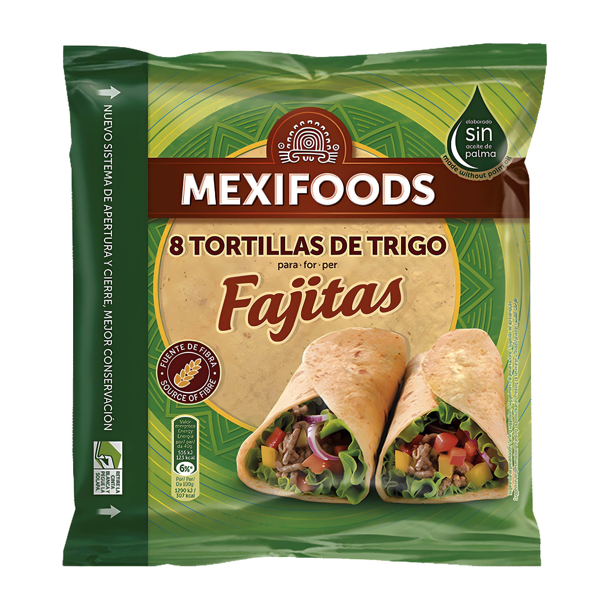 Mexifoods Fajitas Tortillas de blé, paquet de 8